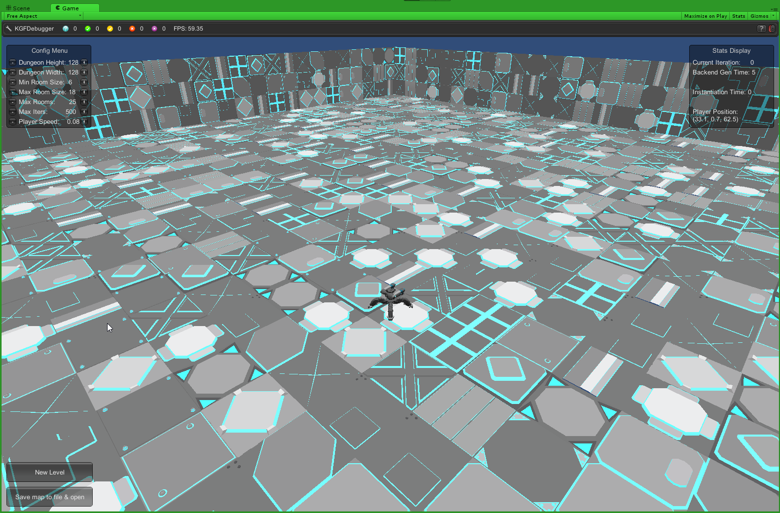 Picture of map game running.